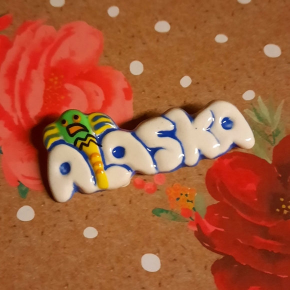 🍀3/15 Alaska Mosquito Vintage Clay Pin - Picture 2 of 5